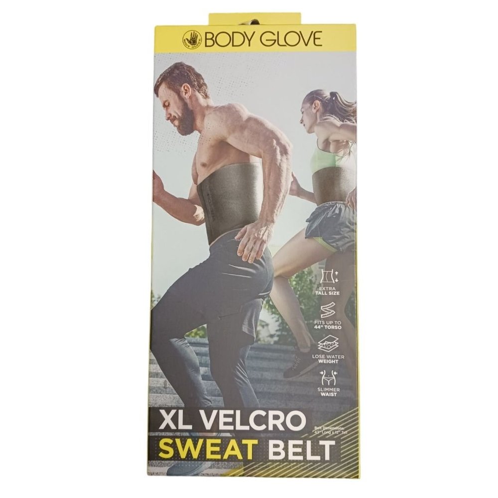 Body Glove Men's, Women's XL Sweat Belt Slimmer Waist 43' Long x 12' Tall Gray - Picture 1 of 7